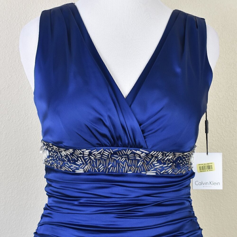 Calvin Klein Ruched Formal Sheath Dress NEW - 12 - Picture 2 of 12